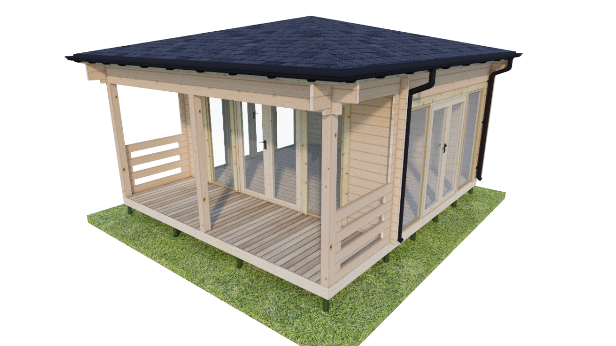 DATULĖ – medinė pavėsinė su terasa 27,5 m² - Image 7
